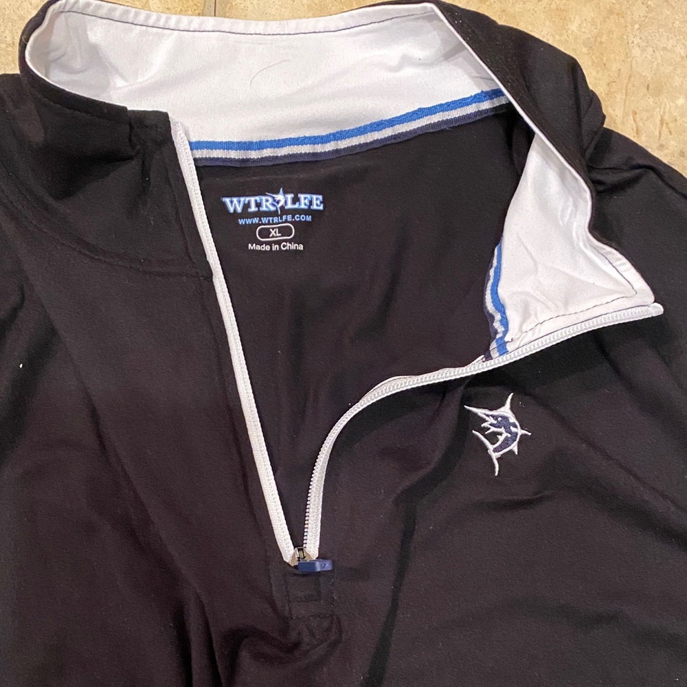 Black Quarter-Zip Sweatshirt